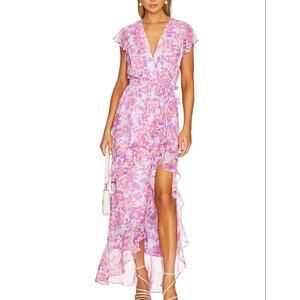 $299 Amanda Uprichard Johanna Maxi Dress Womens Size S Midsummer Color New